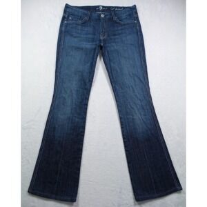 7 For All Mankind Jeans Womens Size 28 Blue Denim A Pocket Low Rise Stretch Dark